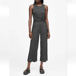 BR MSRP$129.00 Luxespun Twist Front Jumpsuit SzS Dark Grey HTHR FA'19